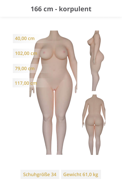 166 cm - corpulent